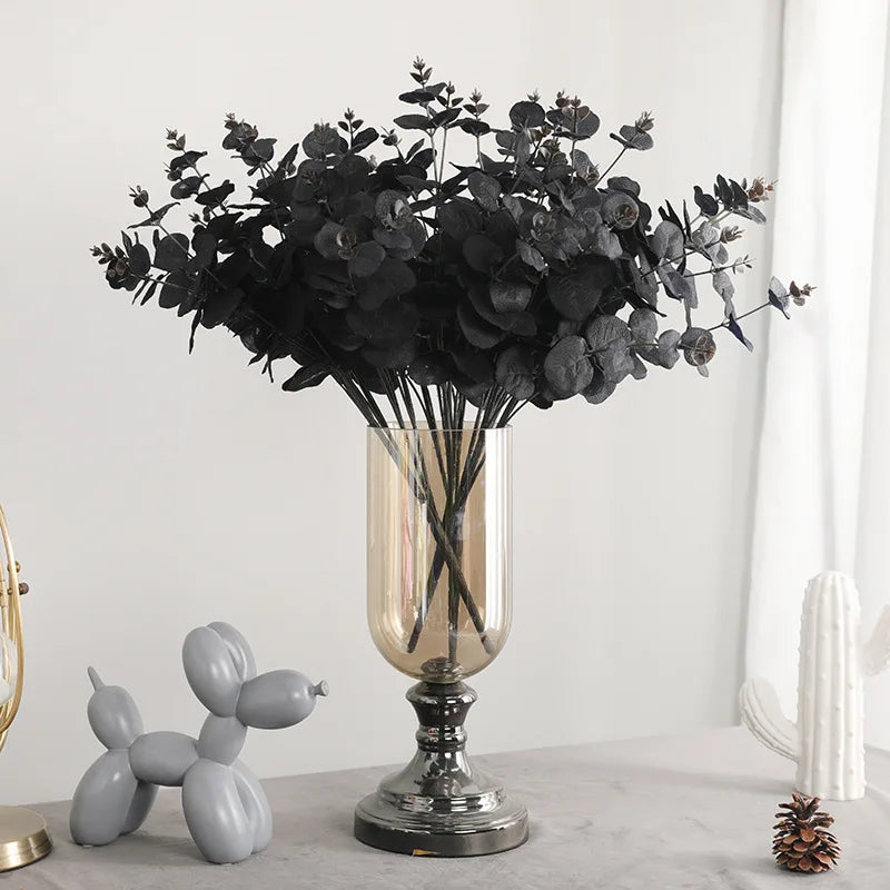 DecorBites™ Eucalyptus Flower Arrangement Material for Plant Wall with Big Handle & Bundled Plastic