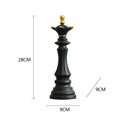 DecorBites™ Chess Pieces Figurines: The Queen's Gambit Decor for Home & Office