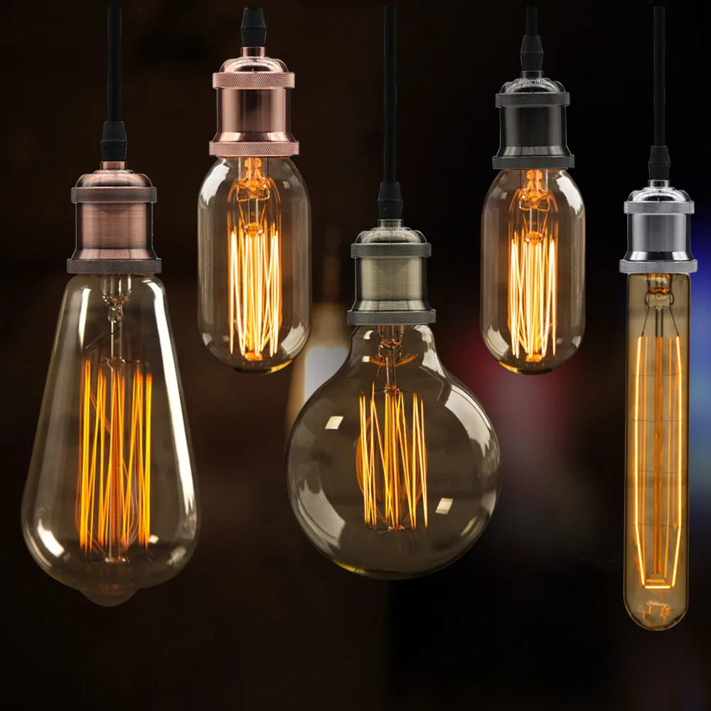 Lámpara colgante industrial Decorbites™ E27 titular de bombilla Edison 90-265V decoración de hogar estilo loft