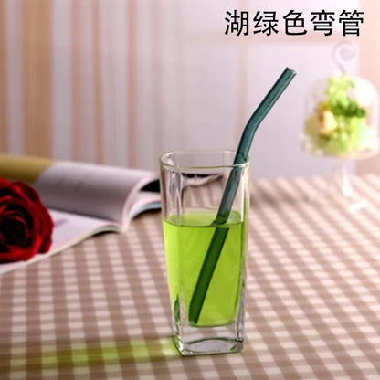 DecorBites™ Glass Drinking Straw: Eco-Friendly & Colourful Bar Accessory