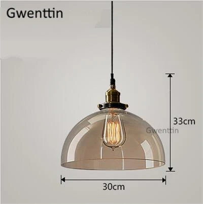 DecorBites™ Industrial Glass Pendant Light for Modern Home Decor