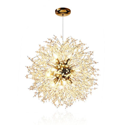 DecorBites™ Dandelion Chandelier: Nordic Minimalist Wrought Iron LED Indoor Light for Living Room