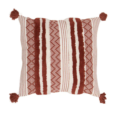 DecorBites™ Boho Jacquard Cushion Cover in Blue Yellow Black Woven for Home Decor