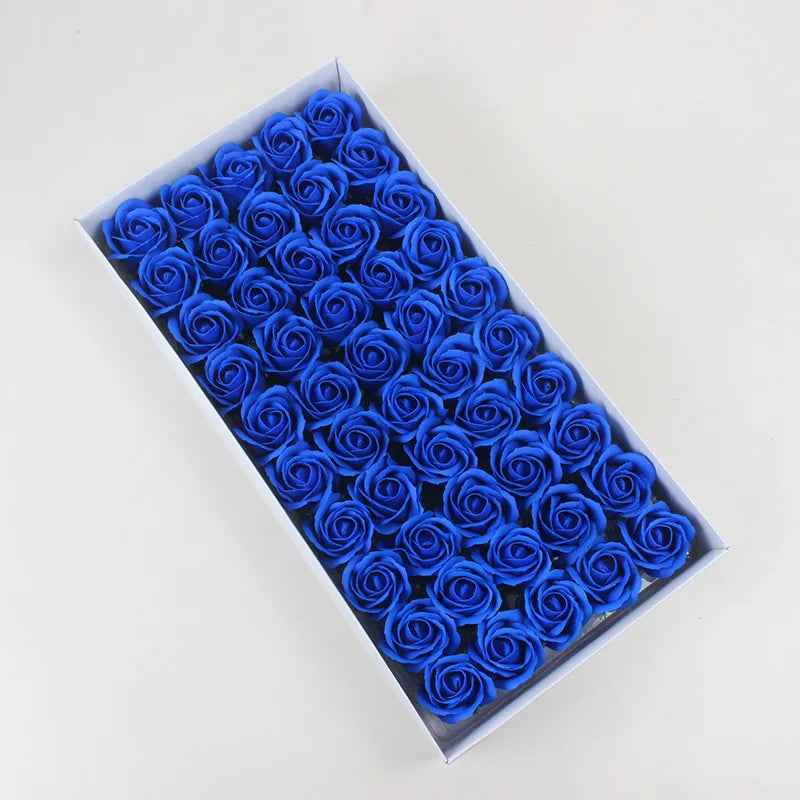 DecorBites™ Bath Flower Set: 50 Artificial Soap Flowers for Home Decor, Weddings, DIY Crafts