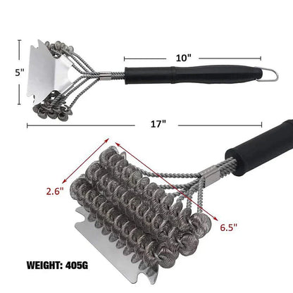 DecorBites™ BBQ Triple Head Brush - Grill Cleaner Tool for Barbecue and Oven