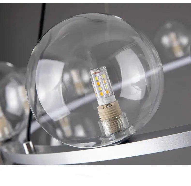 DecorBites™ Modern LED Glass Chandelier with Adjustable Cord