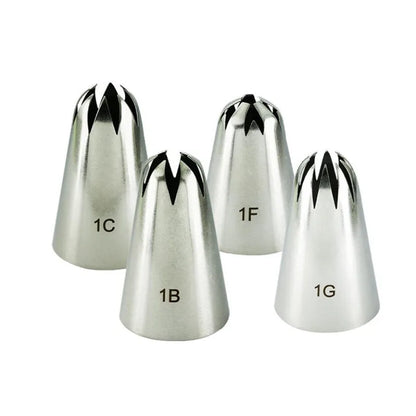 DecorBites™ Large Stainless Steel Pastry Tips Set for Cake Decorating and Baking