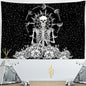 Decobites Wall Tapestry Hanging Decor Witchcraft Hippie Astrology Sun Moon Skull