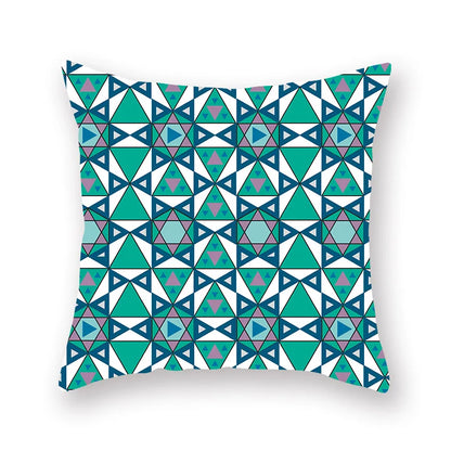 DecorBites™ Green Geometric Pillowcase - Nordic Classic Design for Home Decor and Comfort