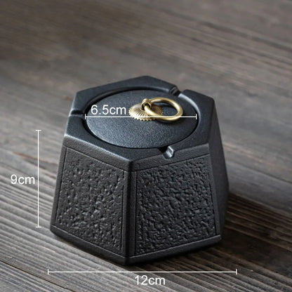 DecorBites™ Glazed Porcelain Ashtray: Stylish Desk Decoration & Gift for Boyfriend