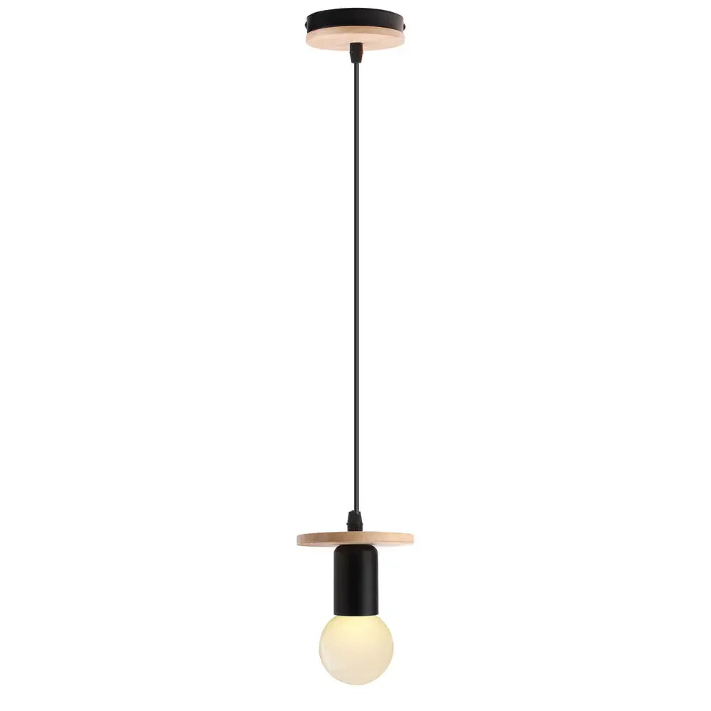 Decorbites™ LED Holz-Deckenleuchte Pendellampe Vintage Retro Loft Hänge Lampe Suspension E27