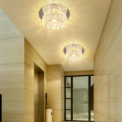 DecorBites™ Crystal LED Ceiling Chandelier for Aisle, Balcony, Porch, and Corridor Lighting