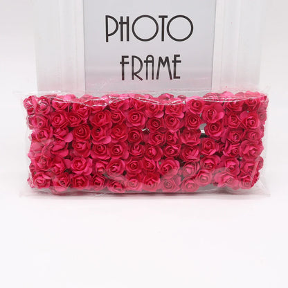 DecorBites™ 144 piezas de flores de papel artificiales de 2 cm para decoración de bodas y manualidades