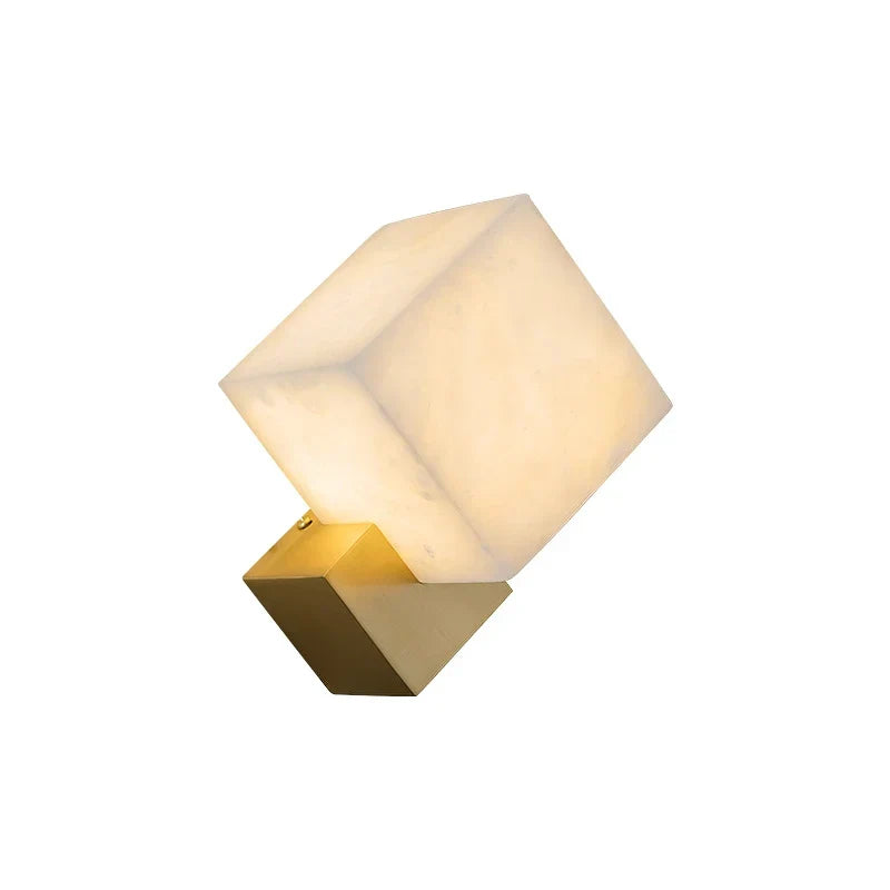 DecorBites™ Jade Wall Lamps: Modern LED Square Marble Lighting Fixtures for Home Decor