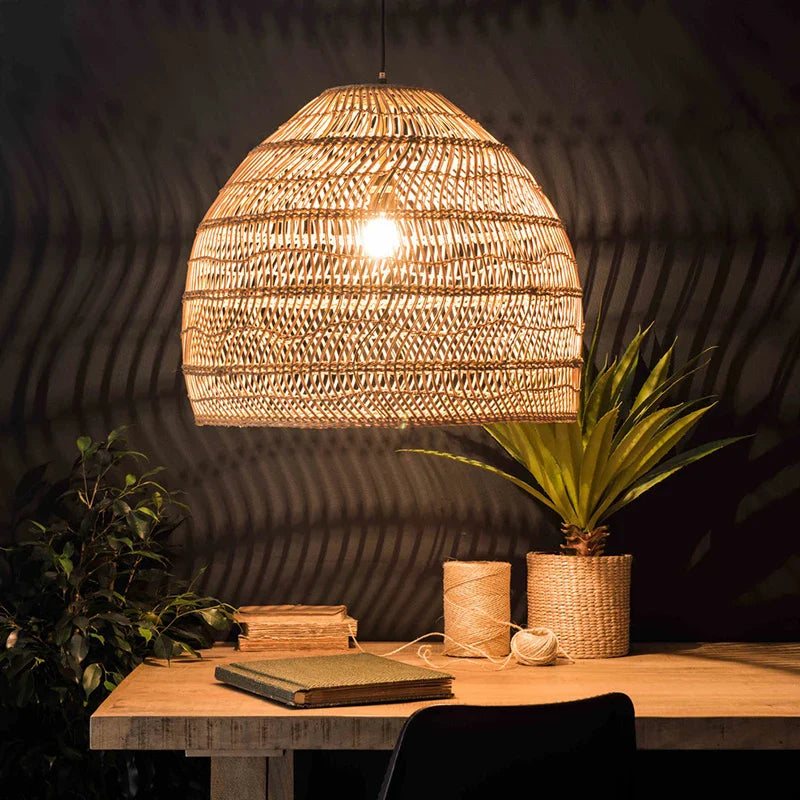 Handmade Chinese Style Rattan Pendant Light