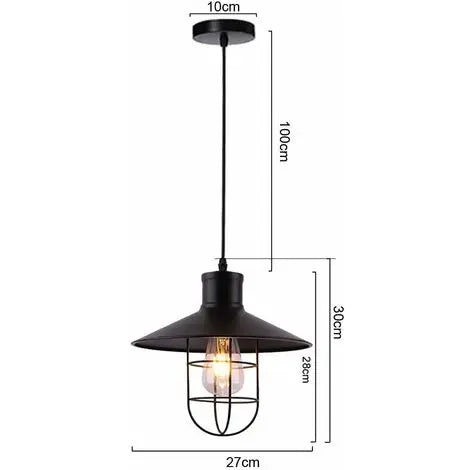 DecorBites™ Iron Dome Industrial Pendant Light for Cafe Bar Home Decor