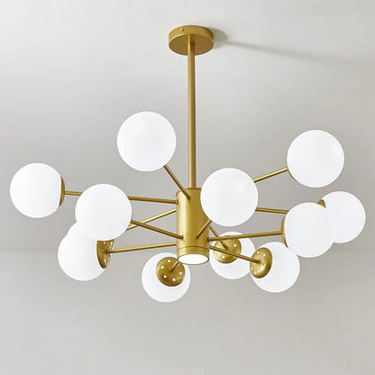 DecorBites™ Gold Branch LED Chandelier for Modern Living Room Decor