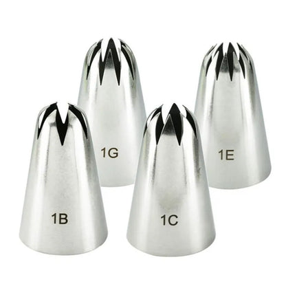 DecorBites™ Large Stainless Steel Pastry Tips Set for Cake Decorating and Baking