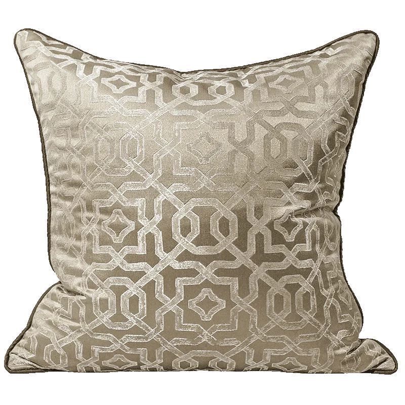 غطاء وسادة مربع من قماش الجاكار بتصميم منظر طبيعي آسيوي من DecorBites™ مقاس 45×45 سم