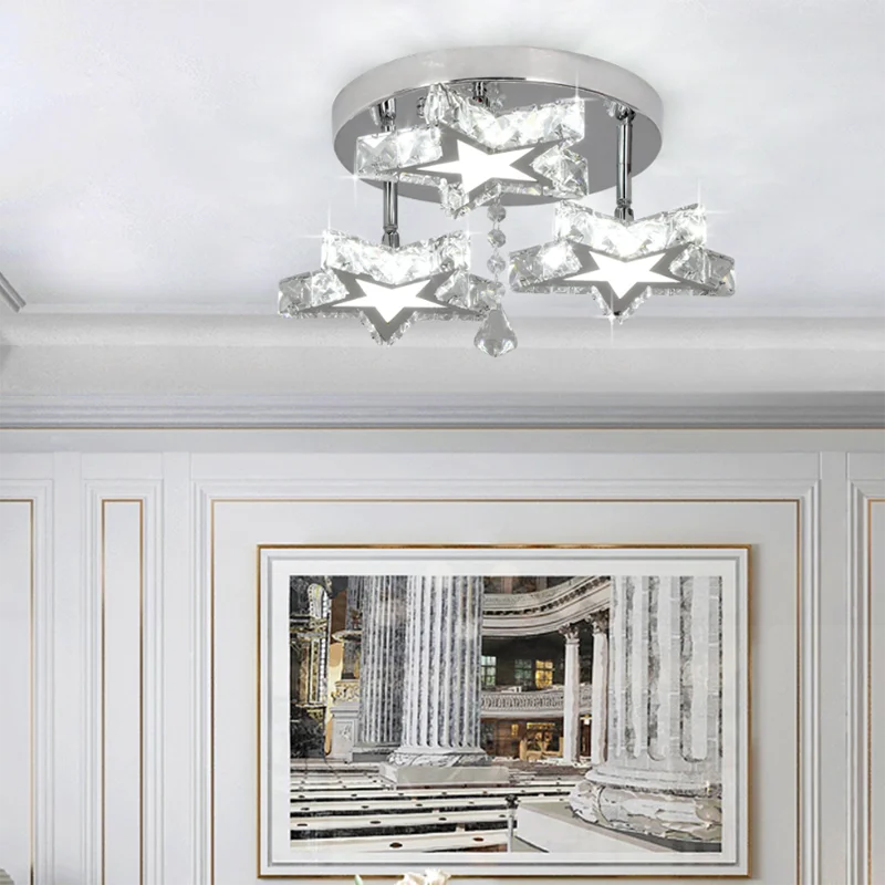 DecorBites™ Crystal LED Ceiling Chandelier for Modern Living Room Decor Luxe Lighting Fixtures