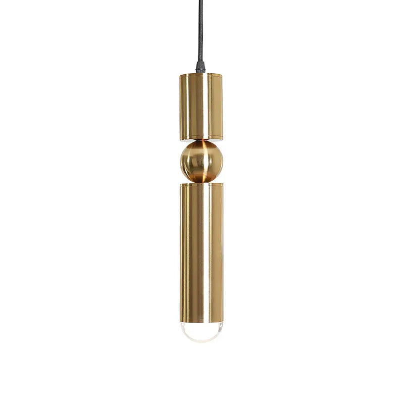 DecorBites™ Golden Cylinder Pipe LED Pendant Light - Modern Nordic Design