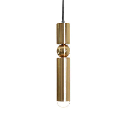 DecorBites™ Golden Cylinder Pipe LED Pendant Light - Modern Nordic Design