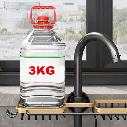 DecorBites™ Adjustable Kitchen Sink Rack with Soap Dish and Hooks