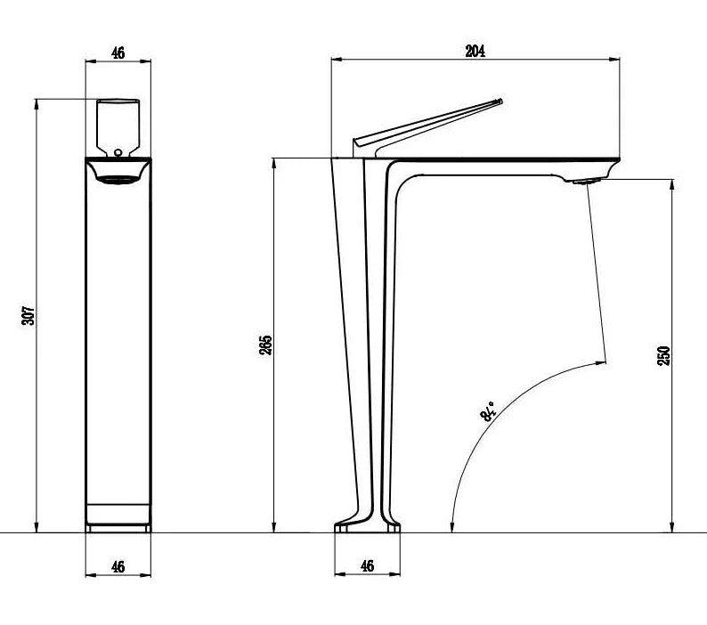 Grifo de lavabo DecorBites™ en oro cepillado - Grifo de agua fría/caliente - Mezclador de montaje sobre encimera