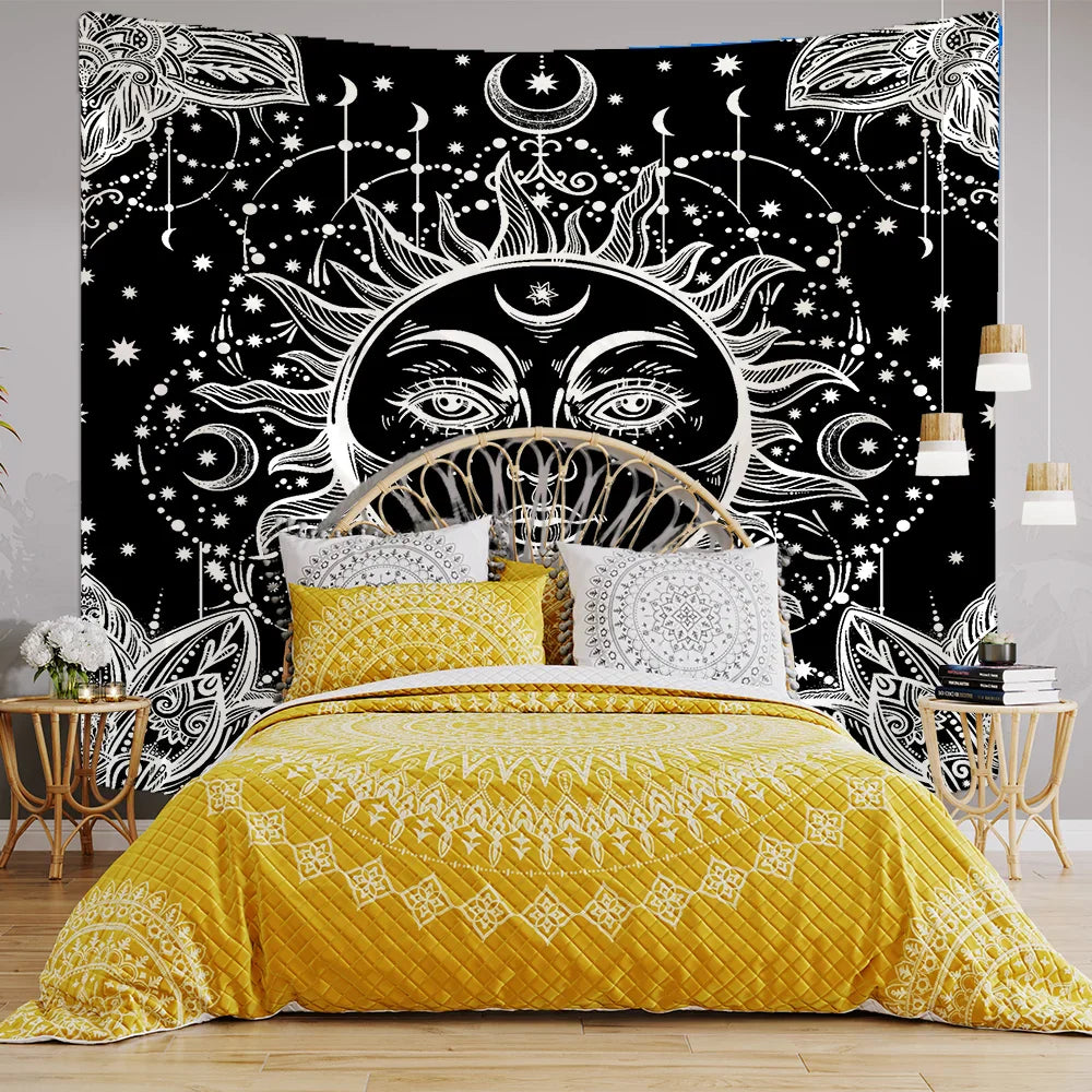 Decobites Celestial Mandala Tapestry Wall Hanging for Dorm Decor & Psychedelic Vibes