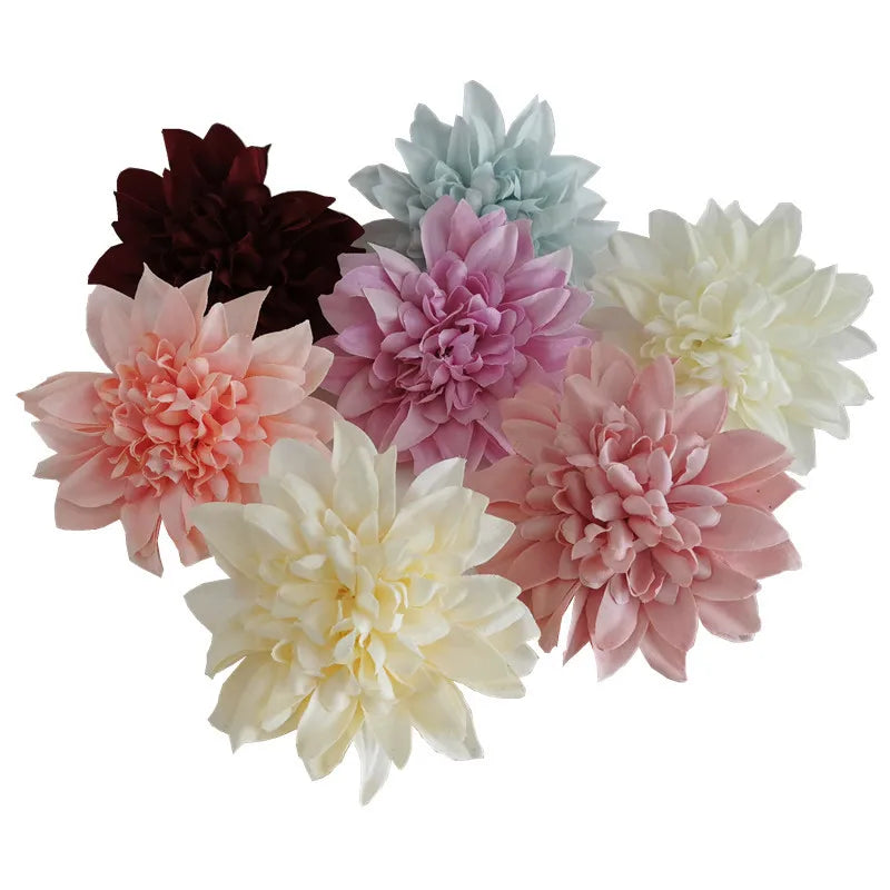 DecorBites™ Dahlia Flower Wedding Decoration Woolen Chrysanthemum Wreath Bouquet