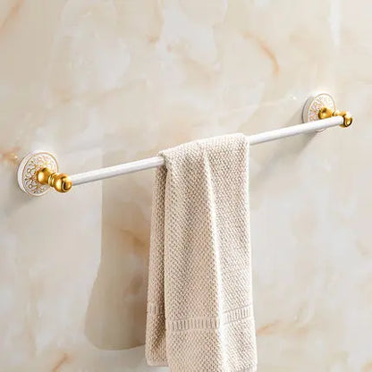 DecorBites™ Bathroom Accessories Set: Shelf, Towel Rack, Paper Holder, Toilet Brush Holder, Towel Hanger, Hooks
