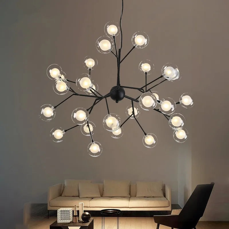 Lámpara de techo DecorBites™ LED Firefly Sputnik: Elegante lámpara de techo con forma de rama de árbol
