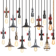 Lámpara colgante de loft retro industrial Decorbites™ con tubería de agua