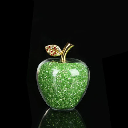 DecorBites™ Glaze Crystal Apple Paperweight Figurine Collection for Home Office Decor
