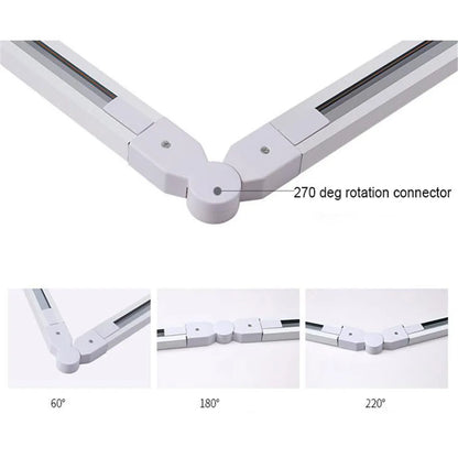 DecorBites™ 100cm Black White Track for Track Lights Aluminum Rail Part