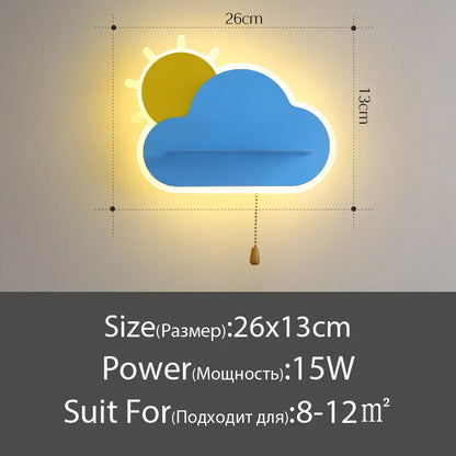DecorBites™ Cloud Wall Lamps: Modern Kids Room Lighting with Switch, Children's Bedroom Decor
