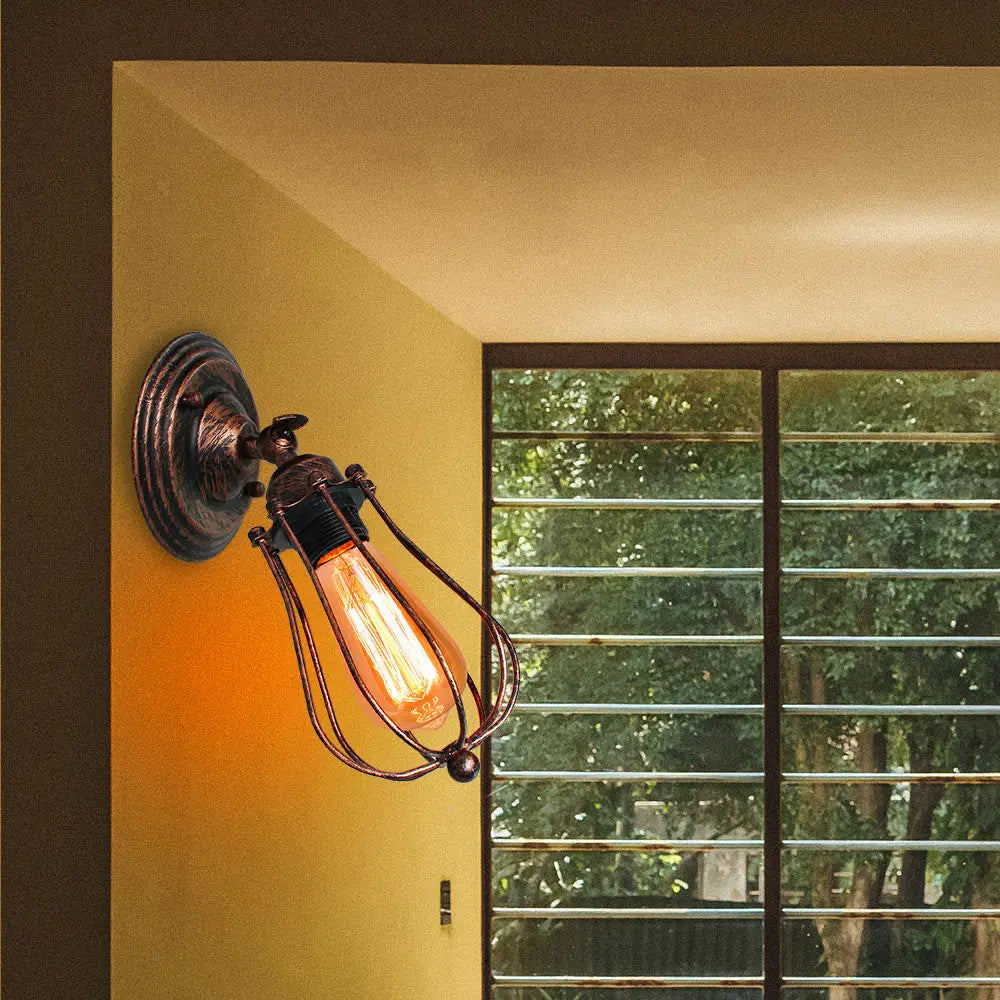 DecorBites™ Industrial Wall Lamp | American Indoor Sconce | Home Decor Light Fixture