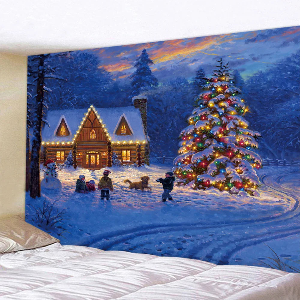 Decobites Christmas Tree Wall Tapestry Boho Living Room Decor Bed Sheet