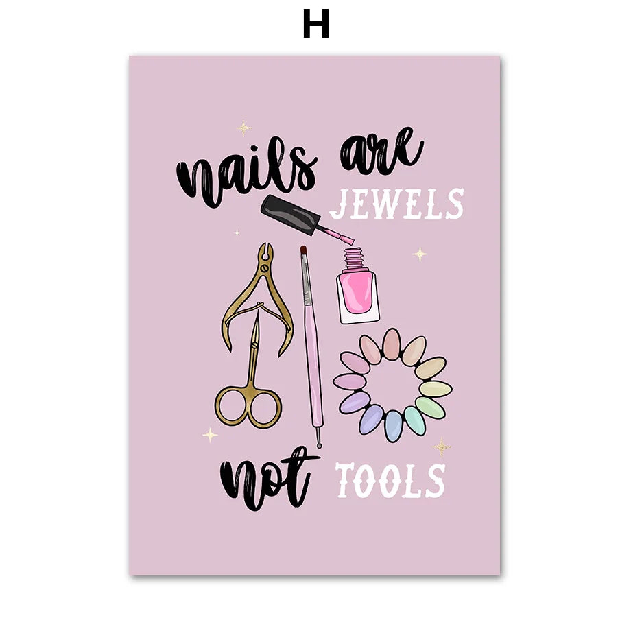 مجموعة فنون الحائط لصالون التجميل DecorBites™