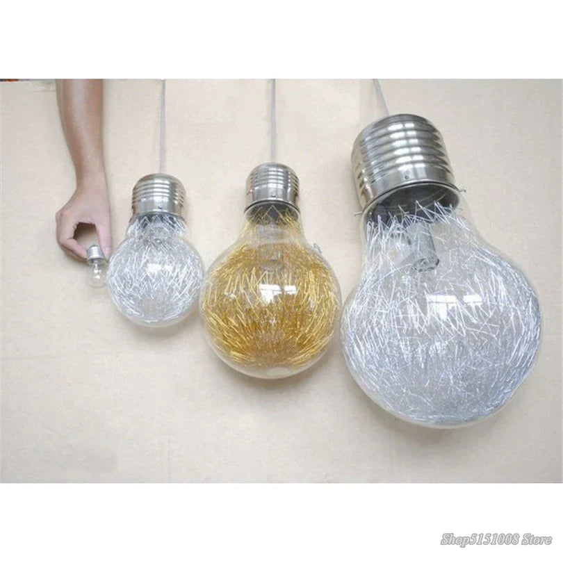 DecorBites™ Big Bulb LED Pendant Lights Glass Hanglamp Fixture for Home Décor