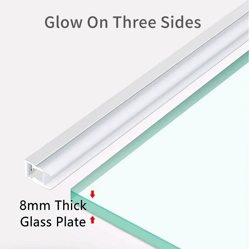 Lámpara de Barra de Gabinete LED Decorbites™ para Panel de Vidrio de 8 mm Lámpara de Tira para Estantería