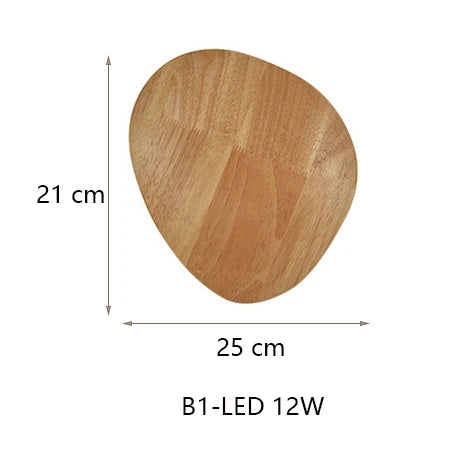 DecorBites™ Eclipse Wooden Wall Lamp: Modern Nordic Round LED Design for Bedroom and Aisle