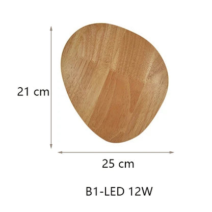 DecorBites™ Eclipse Wooden Wall Lamp: Modern Nordic Round LED Design for Bedroom and Aisle