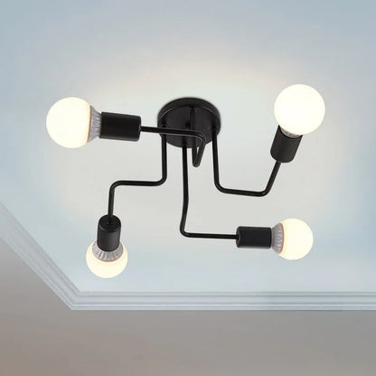 DecorBites™ Black Iron Kitchen Ceiling Lamp for Living Room, Bedroom, and Dining Room