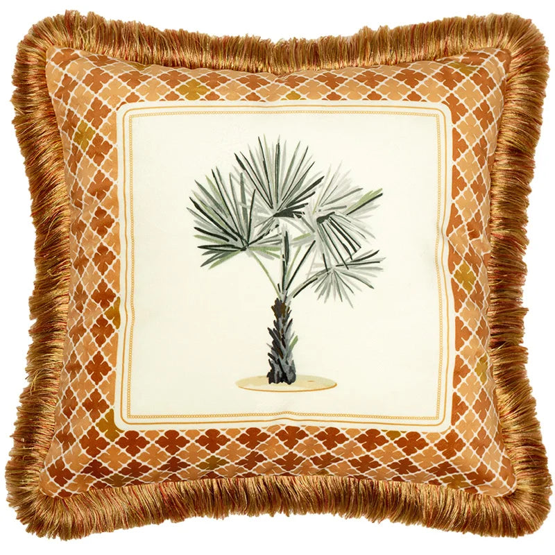 Funda de cojín DecorBites™ de lujo retro italiano con estampado de cebra, 53 x 53 cm