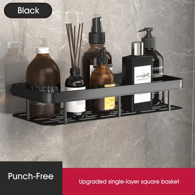 DecorBites™ Bathroom Corner Shelves Suction Cup Storage Rack Shower & Kitchen Organizer