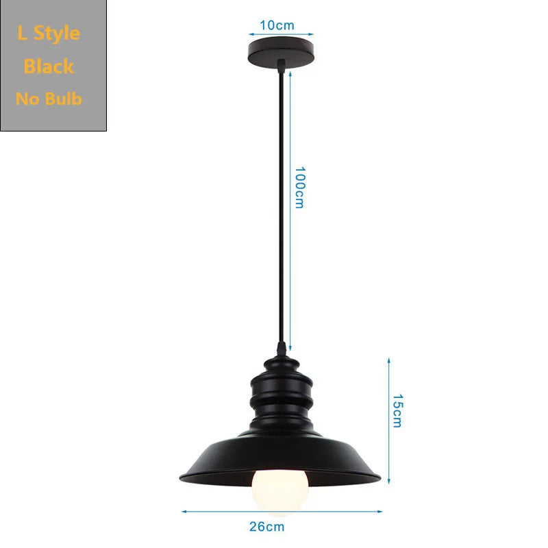 DecorBites™ مصباح معلق صناعي أسود لجزيرة المطبخ أو البار أو ديكور المزرعة