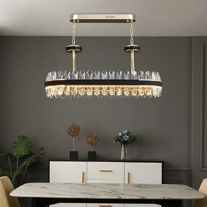 DecorBites™ Crystal Oval Chandelier Lighting for Dinning Room