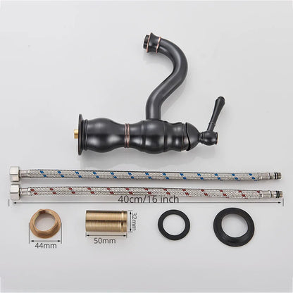 DecorBites™ Brass Basin Faucet with Swivel Spout & Single Handle Deck Mount