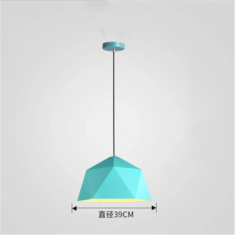 DecorBites™ Iron Diamond Pendant Lights Modern Geometry Pendent Lighting for Living Room & Cafe
